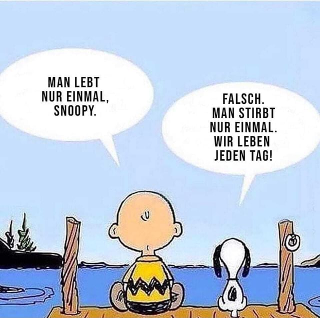 43+ Man lebt nur einmal sprueche , MAN LEBT NUR EINMAL, FALSCH. SNOOPY. MAN STIRBT NUR EINMAL. WIR LEBEN JEDEN TAG! Keke