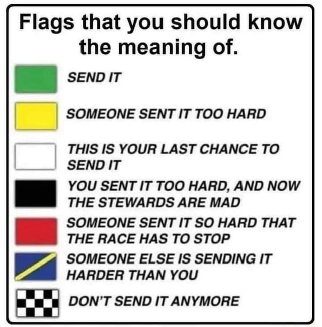 Flags that you should know the meaning of. SEND IT SOMEONE SENT IT TOO