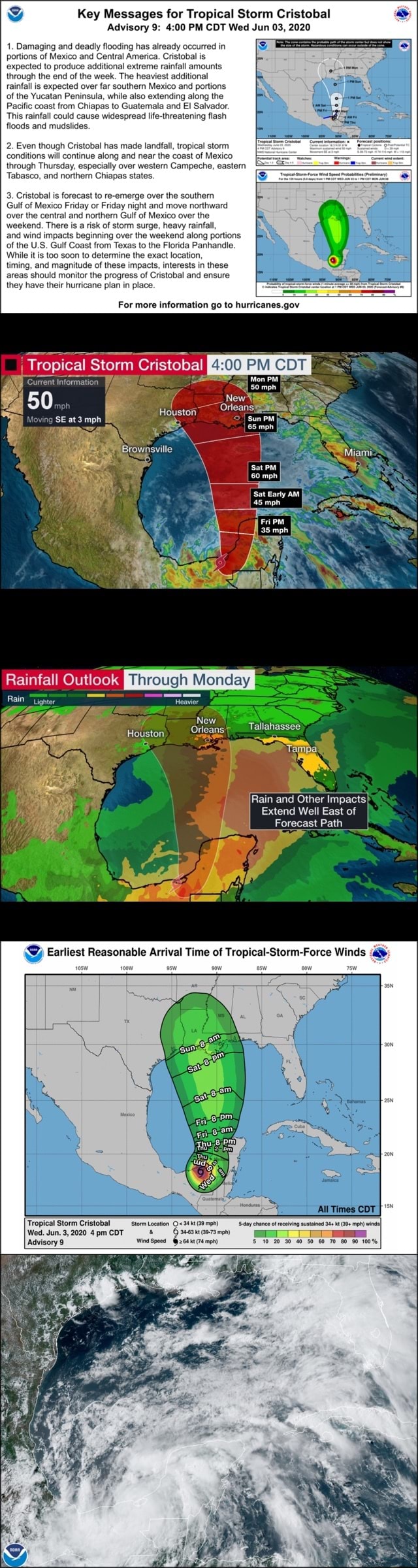 G Key Messages for Tropical Storm Cristobal PUMP E Ee PRE 1. Damaging ...