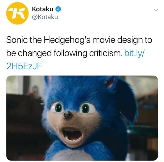 Sonic the Hedgehog's movie design to be Changed following criticism ...