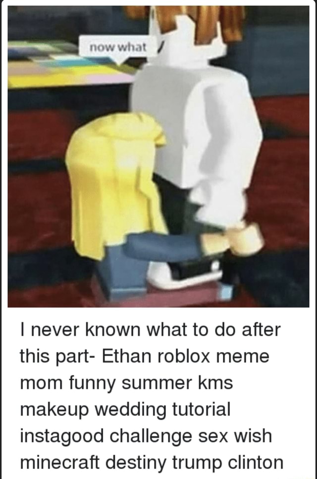 I Never Known What To Do After This Part Ethan Roblox Meme Mom Funny Summer Kms Makeup Wedding Tutorial Instagood Challenge Sex Wish Minecraft Destiny Trump Clinton - roblox mexican meme