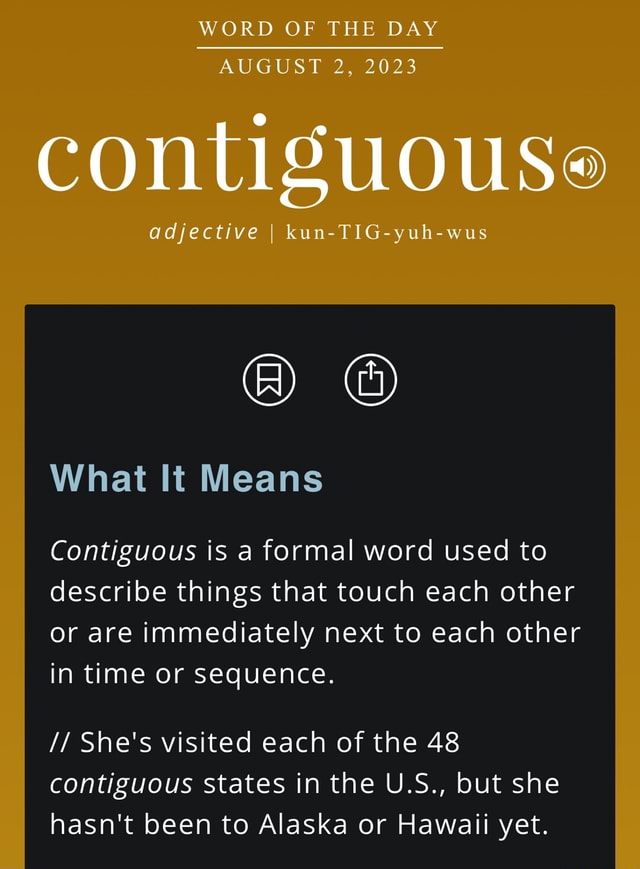 WORD OF THE DAY AUGUST 2. 2023 Ul adjective I I kunTIGyuhwus What It