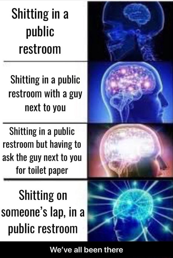 Shitting in a public restroom Shitting in a public restroom with a guy ...