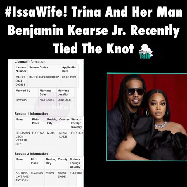 Trina Rapper Married Yasss congrats Trina 💍💍 via: @theinfospot - #IssaWife! Trina And Her ...