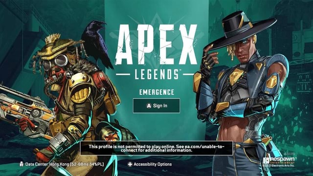 This Profile Is Not Permitted To Play Online BE - LEGENDS - EMERGENCE Signin This profile is not permitted to play