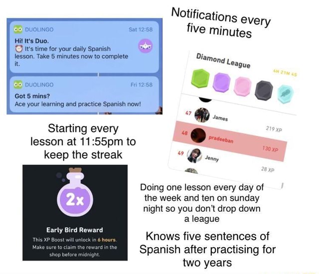 they do the homework at night in spanish duolingo