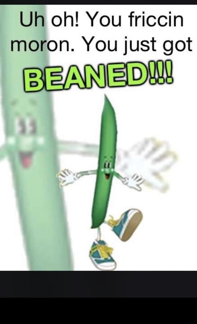 Uh Oh You Friccin Moron You Just Got Beaned