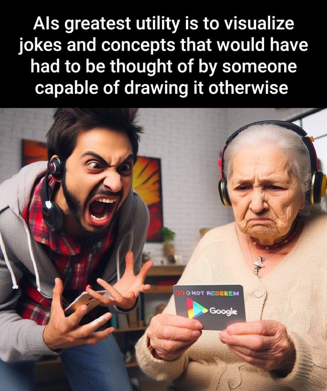 Als greatest utility is to visualize jokes and concepts that would have