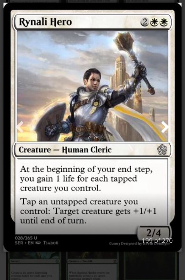 ( Rynali Hero 'I Creature Human Cleric At the beginning of your end