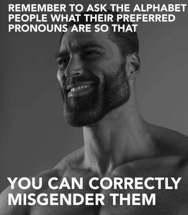 REMEMBER TO ASK THE ALPHABET PEOPLE WHAT THEIR PREFERRED PRONOUNS ARE ...