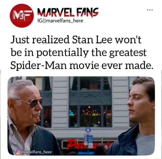 RIP Stan Lee - MARVEL FANS IGIImarvelfans_here Just realized Stan Lee ...