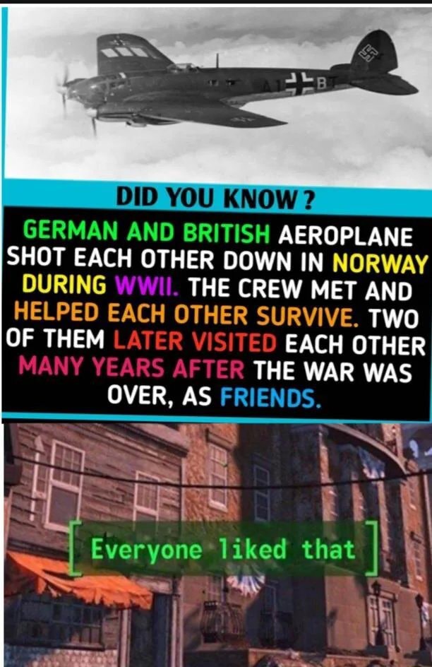 GERMAN AND BRITISH AEROPLANE SHOT EACH OTHER DOWN IN NORWAY DURING THE