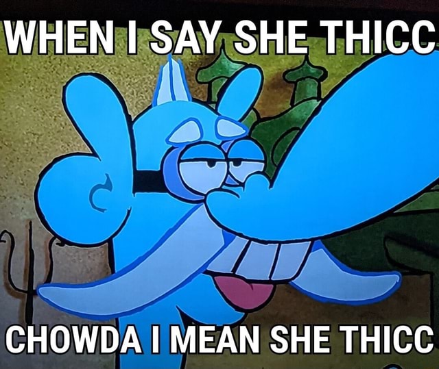 WHEN SAY SHE THICC CHOWDA I MEAN SHE THICC - iFunny