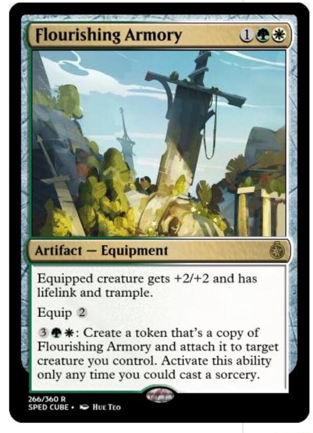 Flourishing Armory Lax Artifact Equipment 8 Equipped creature gets +2 ...