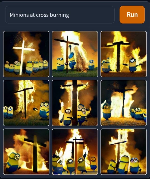 Minions at cross burning Run iFunny