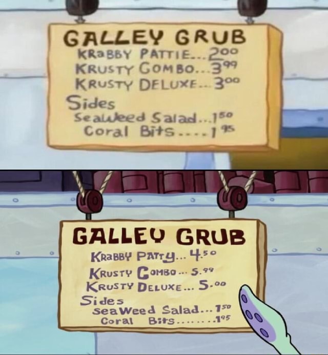 I GALLEY GRUB BY PATTIE... KRusty GomBo...377 Krusty DELUxE.. Sides Seaiseed Salad...1*" Coral