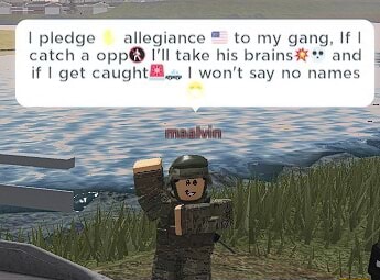 Pledge allegiance to my gang, If I catch opp@ I'll take his brains