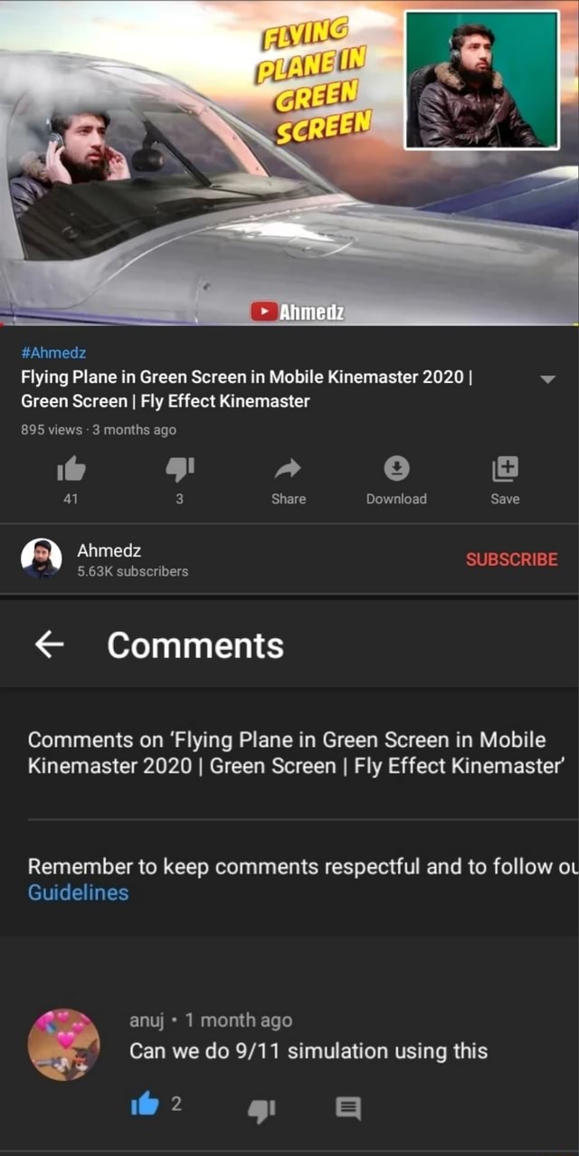 #Ahmedz Flying Plane in Green Screen in Mobile Kinemaster 2020 I v ...