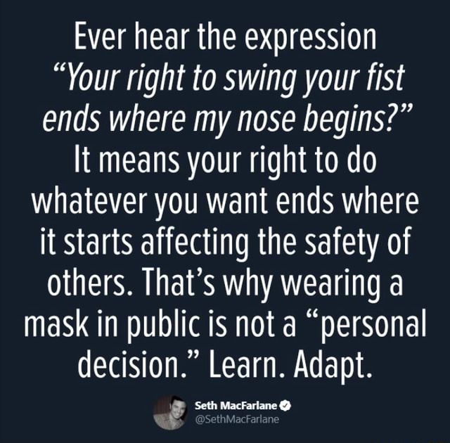 your freedom to swing your fist your freedom to swing your fist