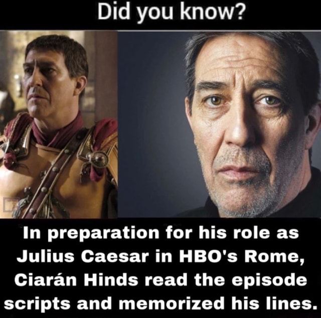 Did you know? In preparation for his role as Julius Caesar in HBO's ...