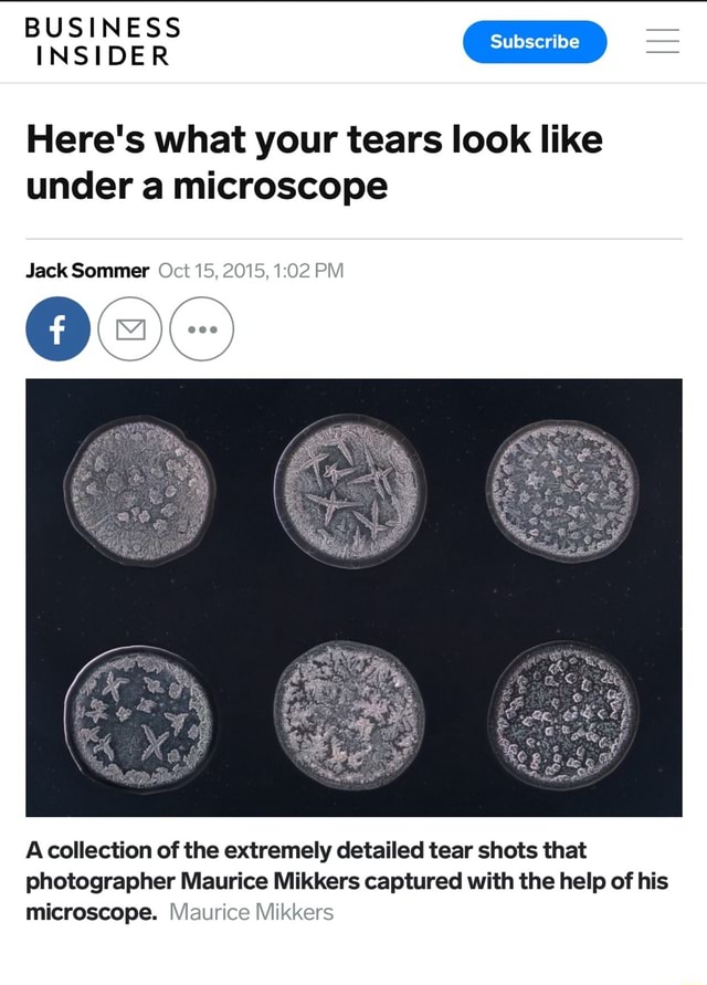 Here's what your tears look like under a microscope A collection of the