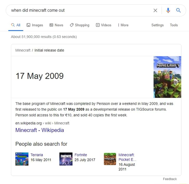 When did minecraft come out qall news shopping videos more about