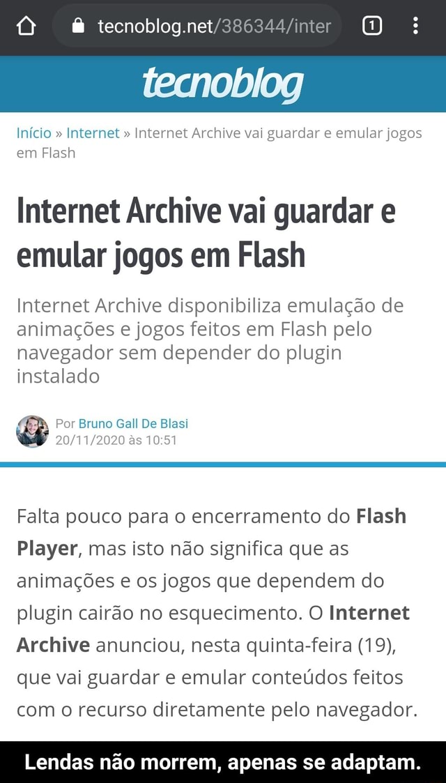 Internet Archive vai guardar e emular jogos em Flash – Tecnoblog