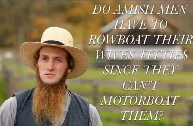 amish motorboat meme