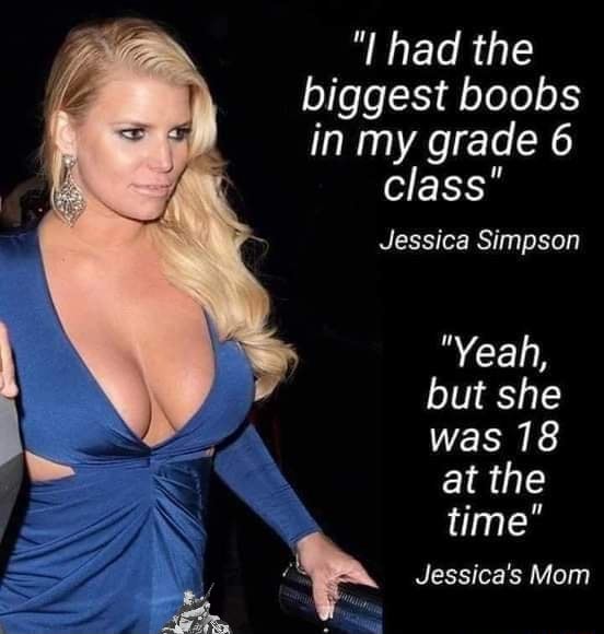 Jessica Simpson -- MOM BOOBS! MOM BOOBS! MOM BOOBS!