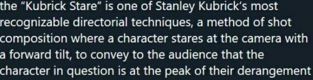 The "Kubrick Stare" Is One Of Stanley Kubrick's Most Recognizable ...