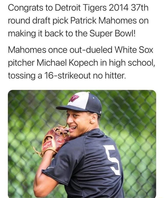 patrick mahomes baseball draft