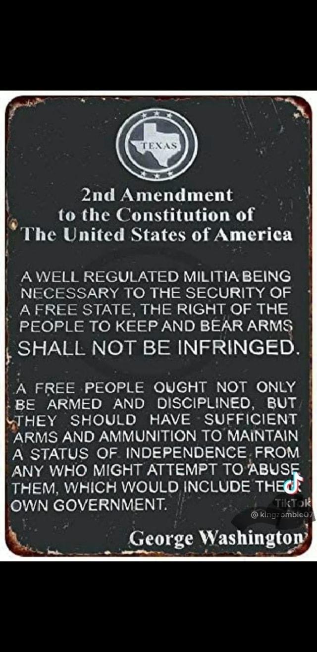 Amendment to the Constitution of The United States of America A WELL ...