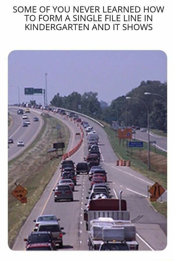 SOME OF YOU NEVER LEARNED HOW TO FORM A SINGLE FILE LINE IN ...