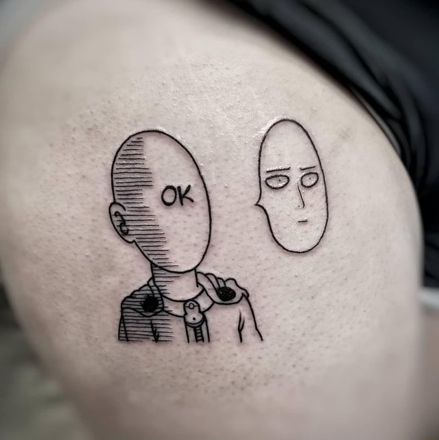 My One Punch Man done by Eddy Arg at Diligent Lobotomy Tattoo in Tucker Ga   One punch man Forearm band tattoos Tattoos