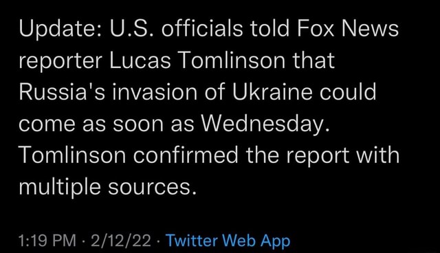 Update: U.S. Officials Told Fox News Reporter Lucas Tomlinson That ...