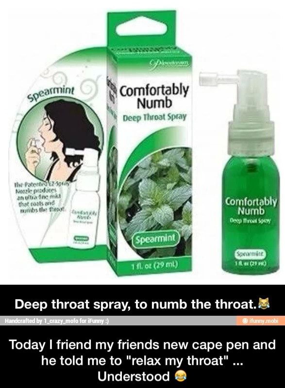 Earmint Comfortably Y Pee 1p Throat Spray Deep Throat Spray To Numb The Throat Today I Friend 4090