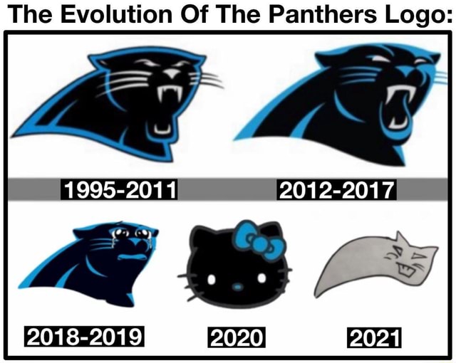 Carolina Panthers logo evolution  Carolina panthers, Panthers, Carolina  panthers logo