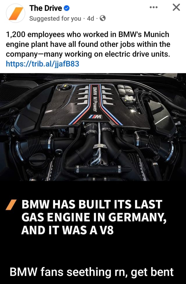 BMW Has Built Its Last Gas Engine in Germany, and It Was a V8