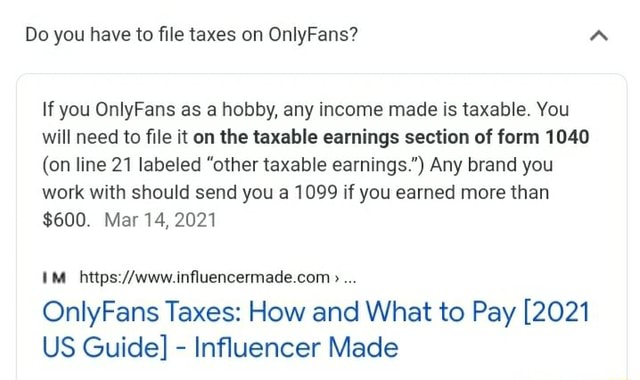 How do you file taxes for onlyfans