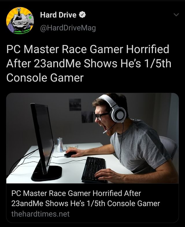 PC Master Race Gamer Horrified After 23andMe Shows He's 1/5th Console ...
