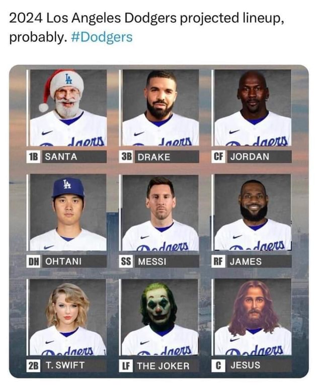 2024 Los Angeles Dodgers projected lineup, probably. Dodgers JORDAN I