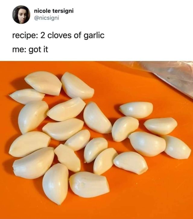 There is never too much garlic 🧄 recipe 2 cloves of garlic me got