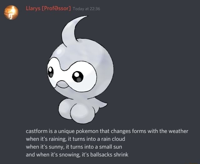 Castform is a unique pokemon that changes forms with the weather when ...