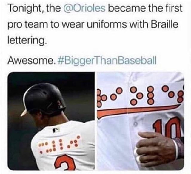 orioles braille uniforms