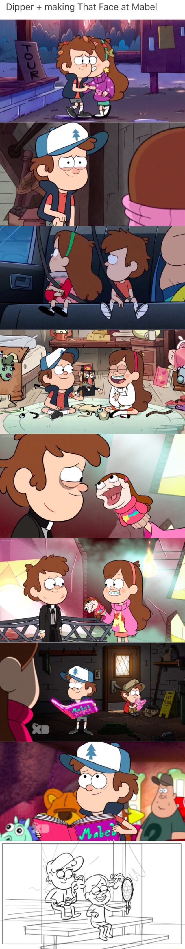 Dipper + making That Face at Mabel - )