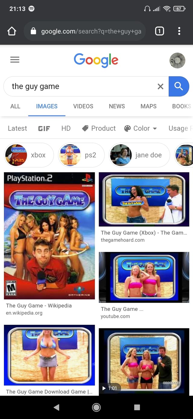 Google the guy game ALL (IMAGES VIDEOS NEWS MAPS BOOKS Latest GIF HD O  Product Color Usage jane doe fe The Guy Game (Xbox) - The Gam... ba The Guy  Game -