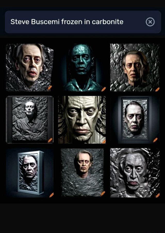 Steve Buscemi frozen in carbonite iFunny