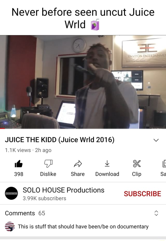 Never before seen uncut Juice Wrld sj JUICE THE KIDD (Juice Weld 2016
