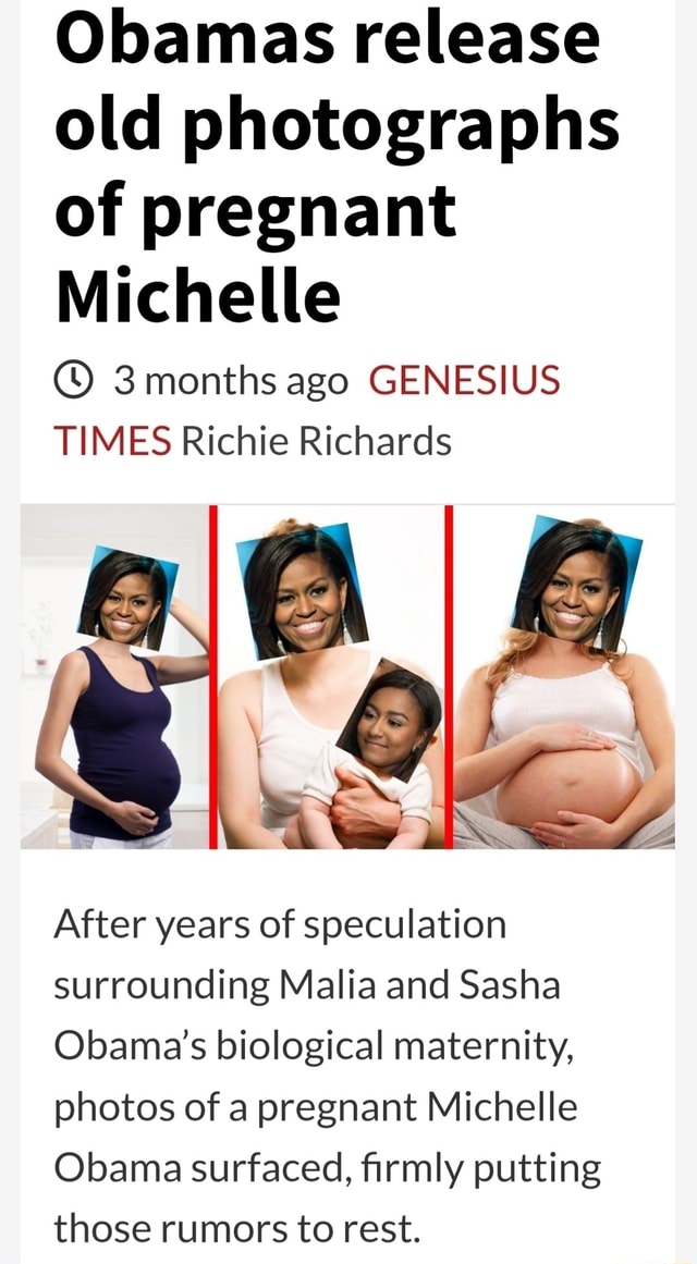 Obamas Release Old Photographs Of Pregnant Michelle Months Ago GENESIUS   3bc070943ea692156edda8d8ea82f8c00ae49efe27c3f20dbf833a4218f443a2 1 