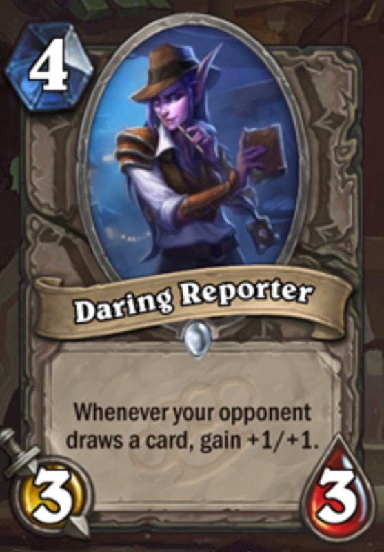 Wheneveryour opponent draws a card. gain +1/+1. r )